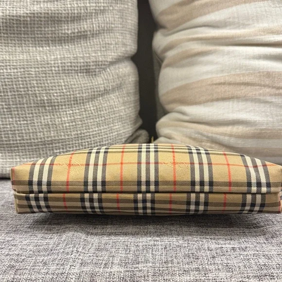 Burberry Beige and Brown Check Toiletry Bag